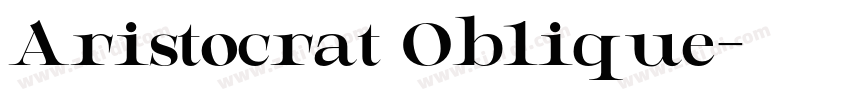 Aristocrat Oblique字体转换